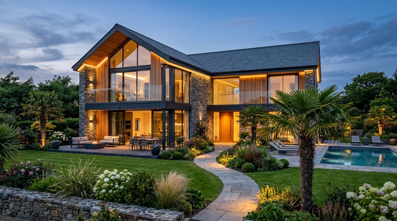 Completed Luxury Basalt Villa Facade